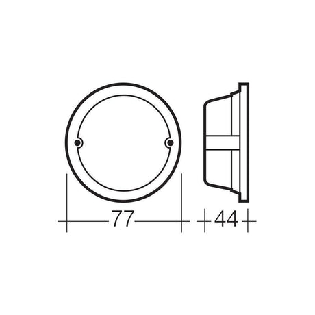 Narva Stop Tail Licence Plate Lamp Red