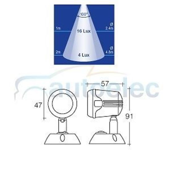 Narva 12V LED Interior Reading Light