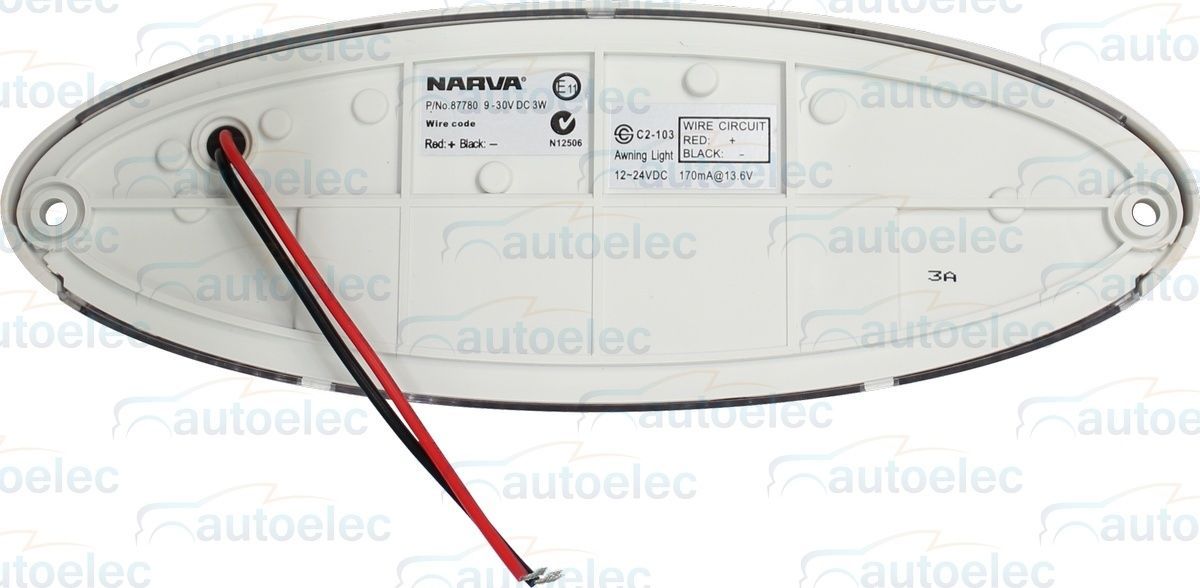 Narva Led Exterior Lamp Outside Light Awning 12 12V 24 24V Volt Caravan 87780