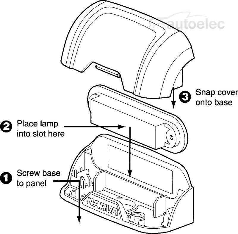 Narva Led License Licence Number Plate Light Lamp New Trailer Tail Truck 90862