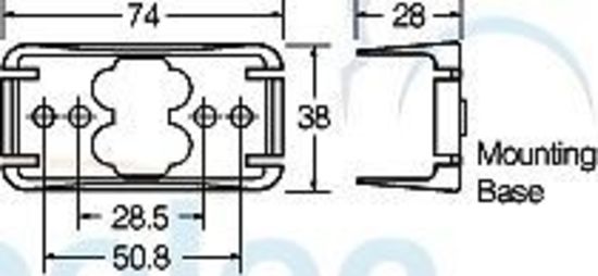 1x Narva Led Side Marker Red Amber Trailer Clearance Light Lamp 12V 24Volt 91603