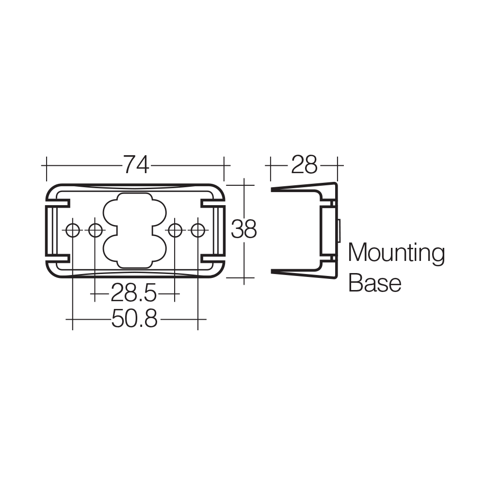 Narva 9–33 Volt Model 16 LED Front End Outline Marker (White