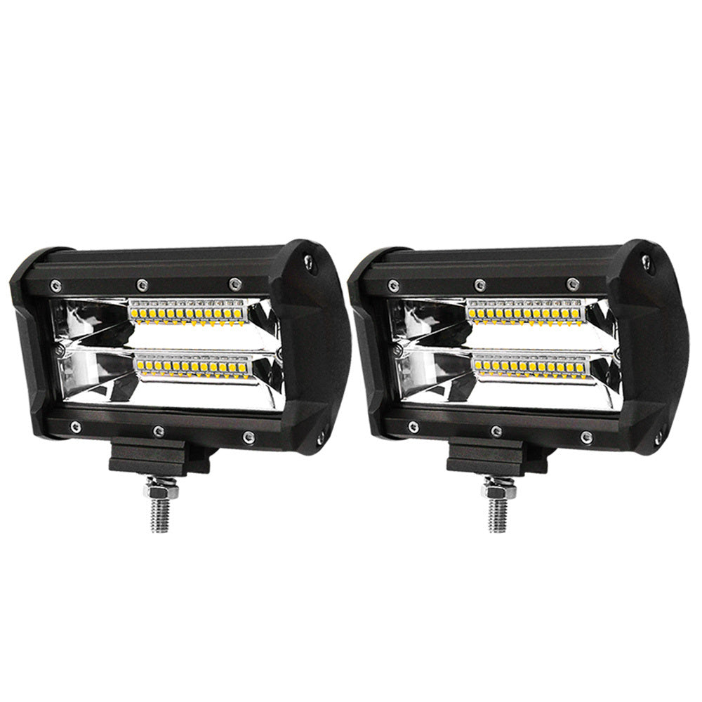 LIGHTFOX Pair 5inch LED Light Bar Pods Flood Driving TRUCK SUV OffRoad 4WD