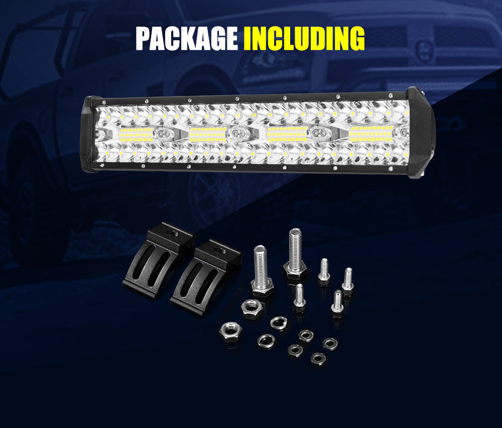 LIGHTFOX 12inch LED Work Light Bar Work Driving Lamp Combo OffRoad 4WD