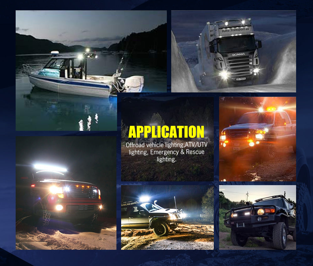 2 x 4inch LED Work Light Reverse Spot Beam Driving Light Offroad 4x4