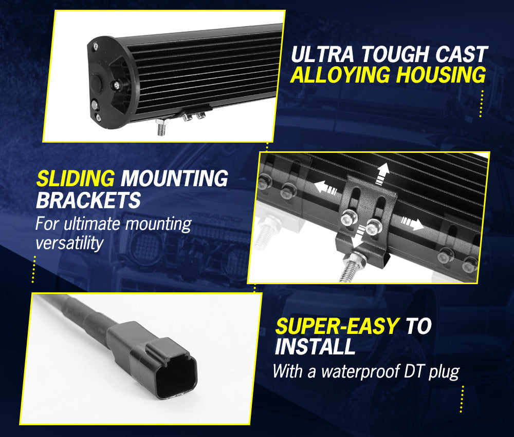 LIGHTFOX 23inch LED Light Bar Spot Flood Driving Offroad Lamp 20/23" 4WD