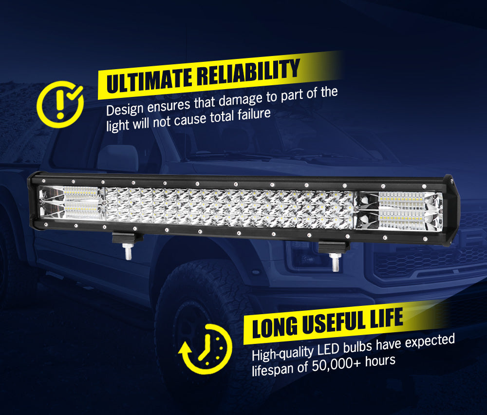 LIGHTFOX 23inch LED Light Bar Spot Flood Driving Offroad Lamp 20/23" 4WD