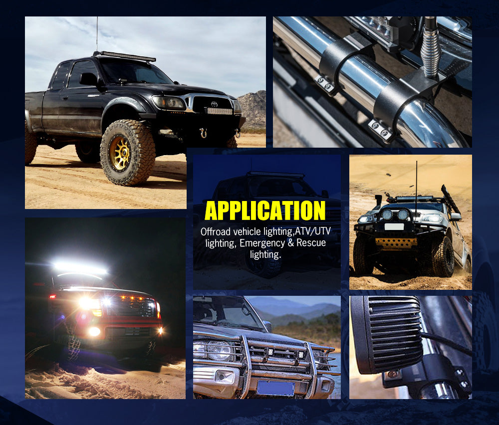 LIGHTFOX 23inch Philips LED Light Bar Spot Flood Driving w/ Bullbar Mounting Bracket