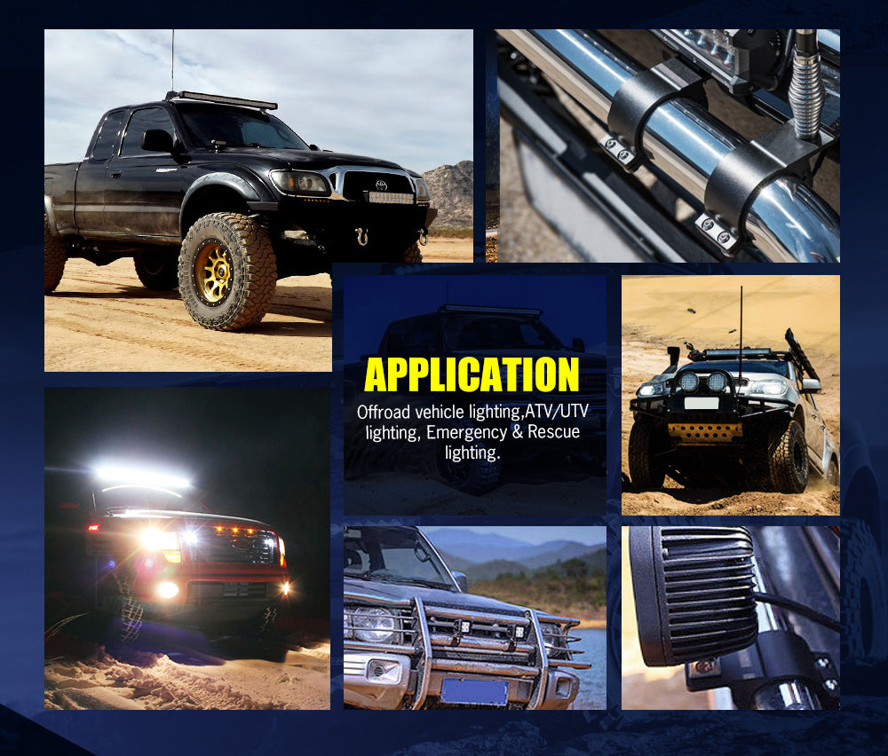 LIGHTFOX 26inch Philips LED Light Bar Spot Flood Driving Light w/ Bullbar Mounting Bracket