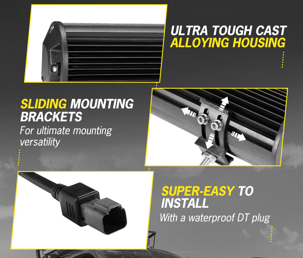 DEFEND INDUST 23inch LED Light Bar Combo Driving Lamp Offroad 4x4 22"23"