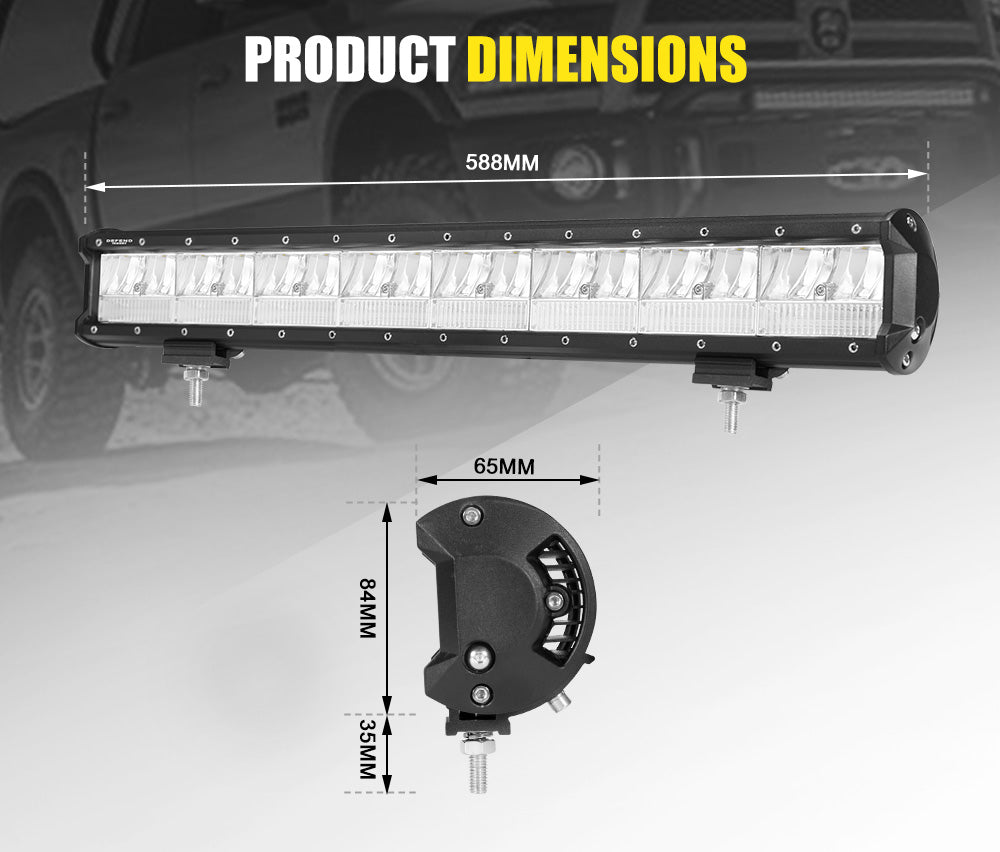 DEFEND INDUST 23inch LED Light Bar Combo Driving Lamp Offroad 4x4 22"23"
