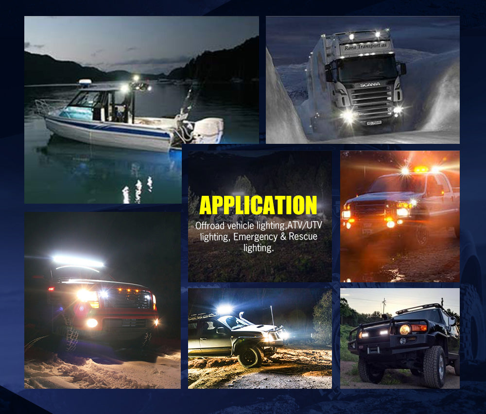 2 x 4inch LED Work Light Reverse Spot Beam Driving Light Offroad 4x4