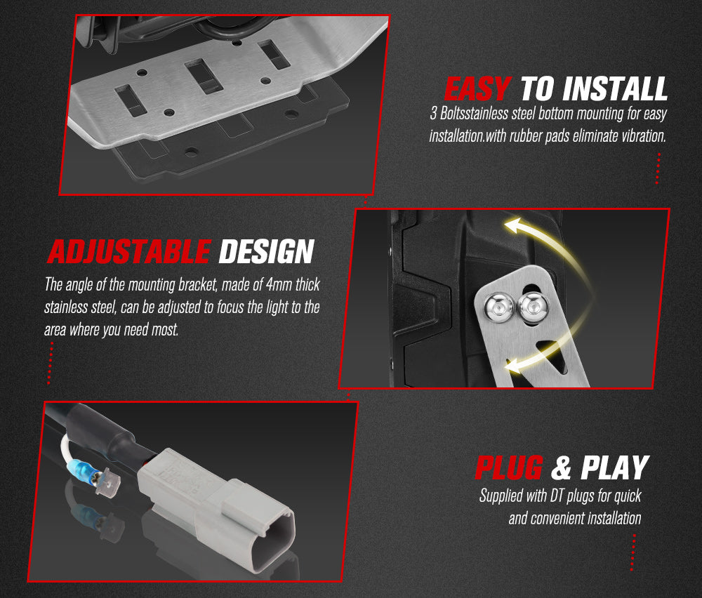 FIERYRED 9inch Laser Driving Lights Round Spot Lights Offroad Replace HID