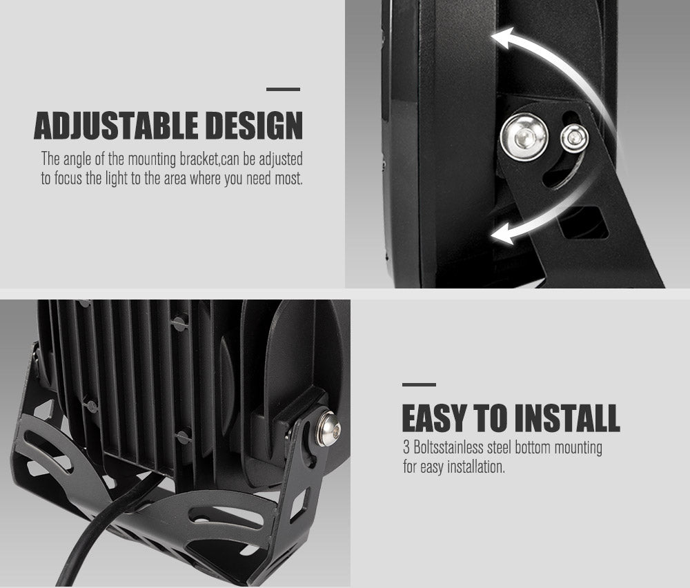 LIGHTFOX 9inch LED Driving Lights Round SpotLights DRL 4x4 Offroad Work