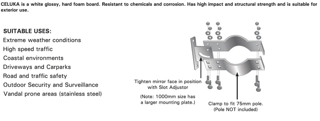 Stainless Steel Traffic Convex Mirror