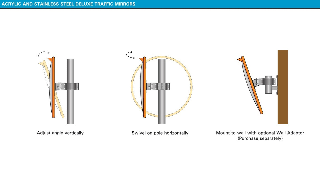 Stainless Steel Traffic Convex Mirror