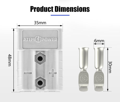 Atem Power 10x  For Anderson Plug Dust Cover Cap Style Connectors 50AMP Battery Caravn
