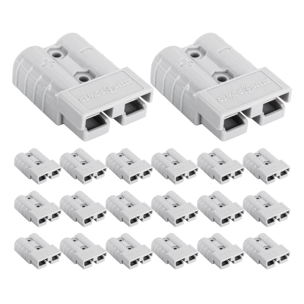 ATEM POWER 20Pcs Anderson Style Plug Connectors 50AMP 12-24V 6AWG