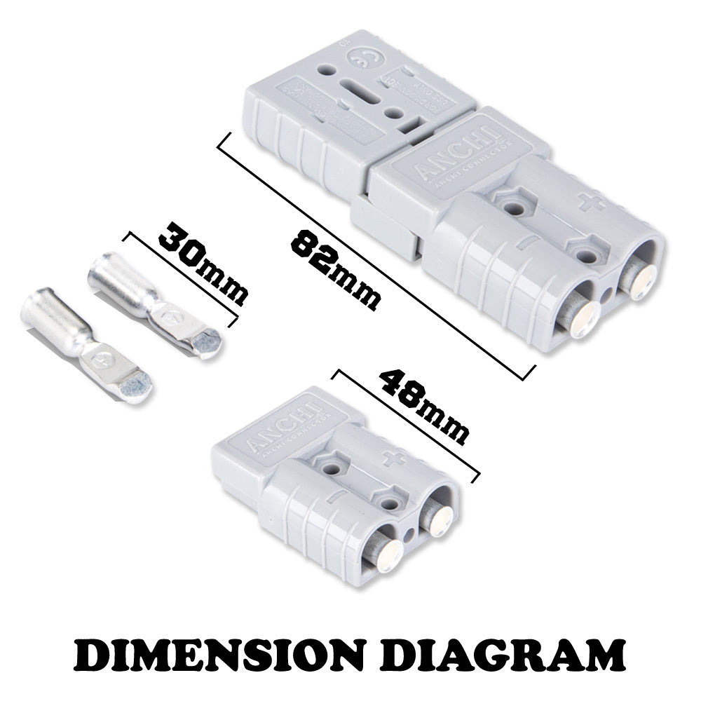 ATEM POWER 12PCS Anderson Style Plug Connectors 50AMP 12-24V 6AWG