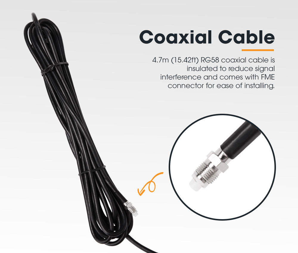 SAN HIMA 6.6DBI Black Heavy Duty Hi Gain Antenna For Uhf Cb Radio Bull Bar Fiberglass