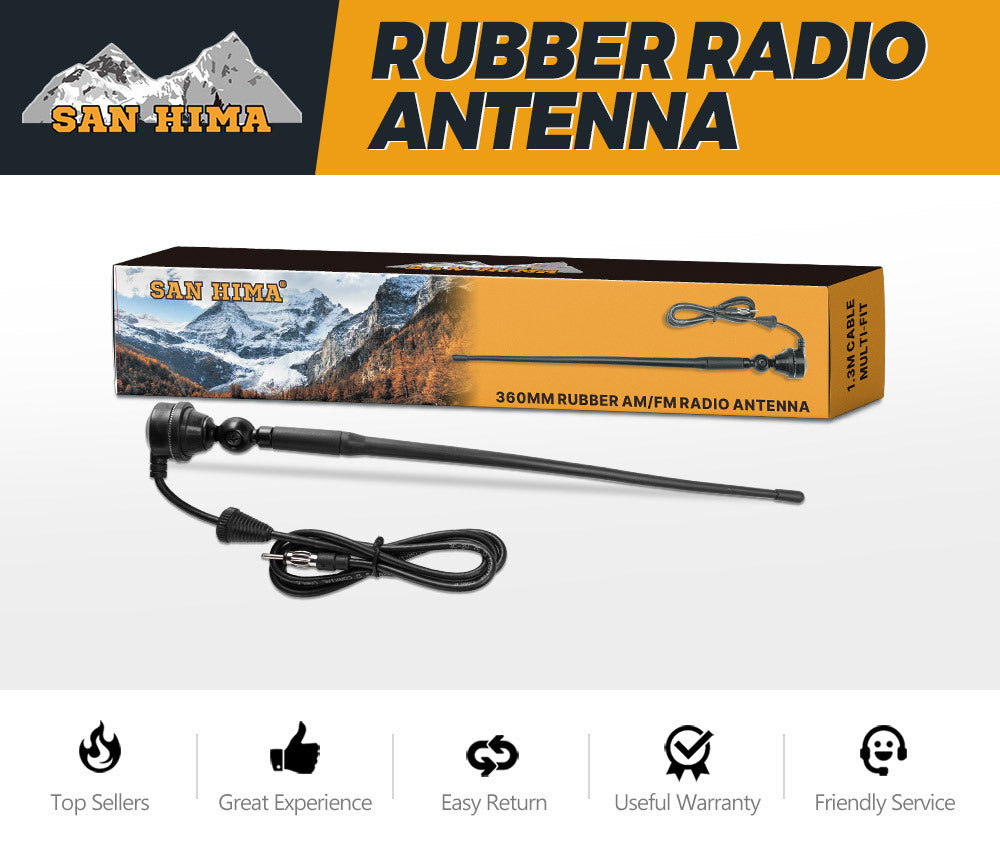 SAN HIMA Uhf Radio Antenna Black Rubber Duck AM/FM