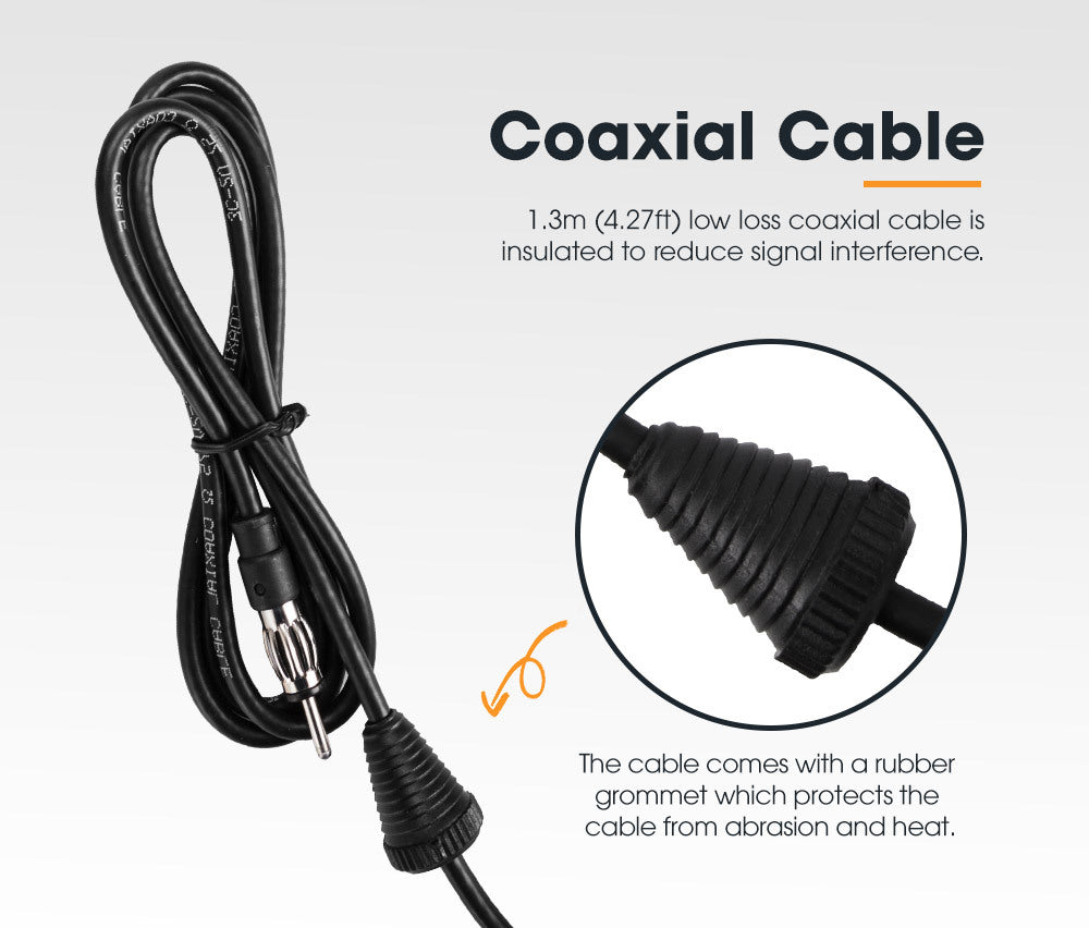 SAN HIMA Uhf Radio Antenna Black Rubber Duck AM/FM