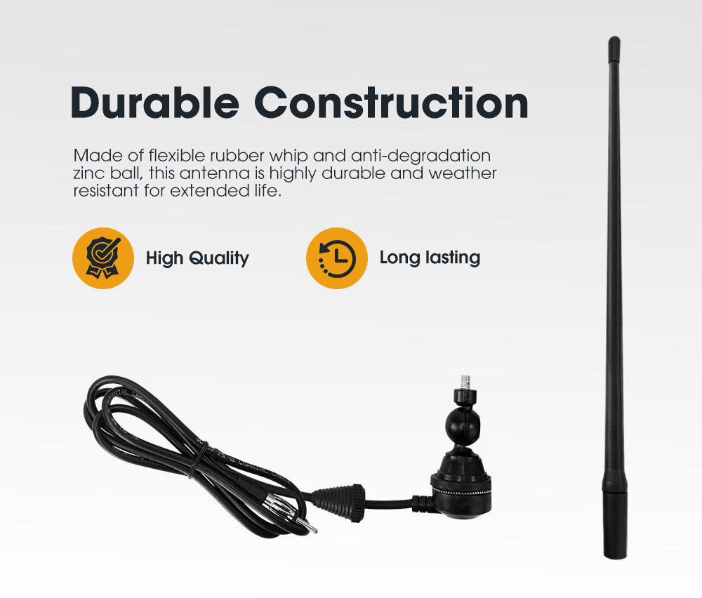 SAN HIMA Uhf Radio Antenna Black Rubber Duck AM/FM