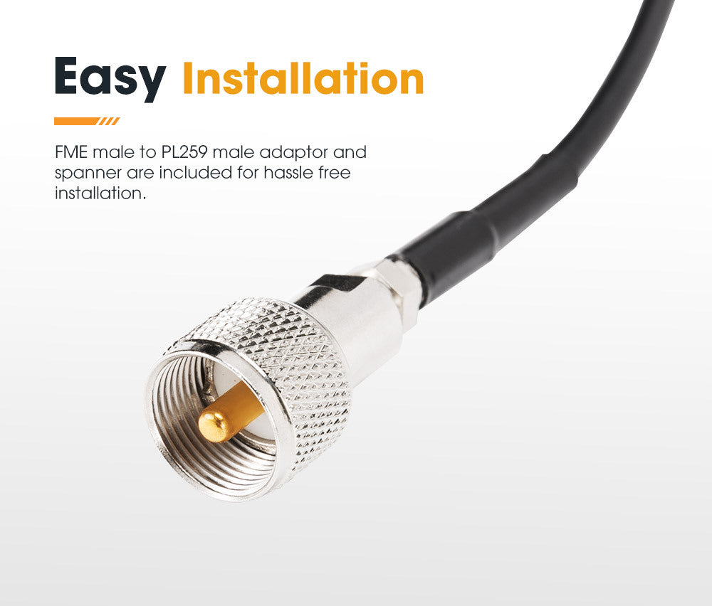 SAN HIMA Hi Gain Black Uhf 5Db Fibreglass Cb Antenna 720Mm Height For Gme Uniden Oricom