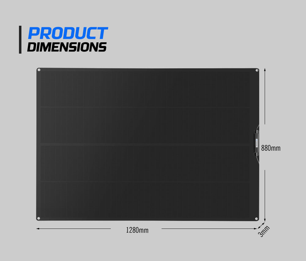 ATEM POWER 200W 12V Flexible Solar Panel Power Battery Mono Charging Shingled