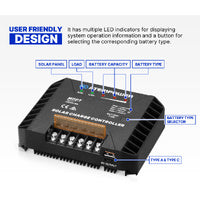 Atem Power 20A MPPT Solar Charge Controller Regulator Lithium Compatible 12V/24V