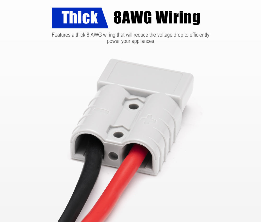 ATEM POWER 50A Wiring Kit 12V 6m Anderson Style Plug Battery Cable Quick Connect