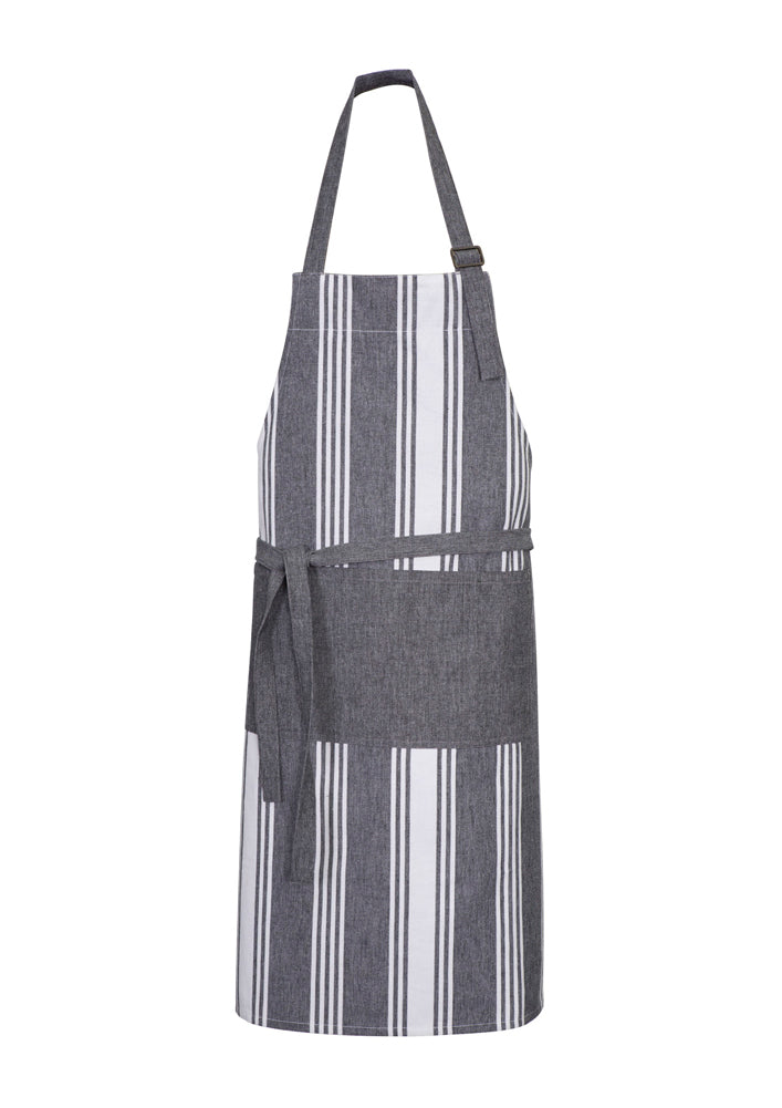 Unisex Salt Bib Apron Charcoal/White