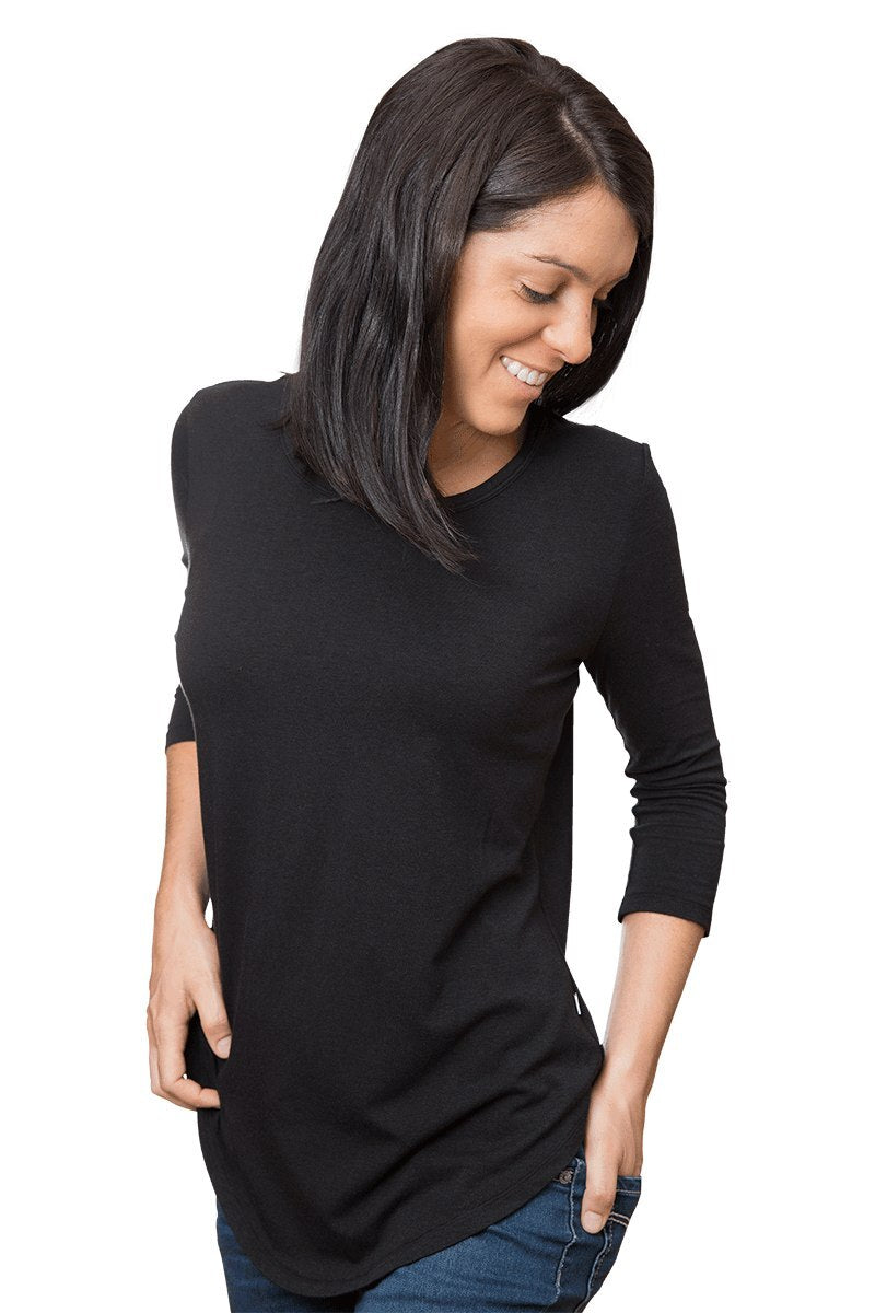 Bamboo Womens 3/4 Sleeve Lucy Yoga Tshirt
