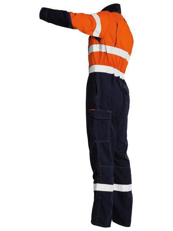 Bisley TenCate Tecasafe Plus 700 Taped Hi Vis Engineered FR Vented Coverall