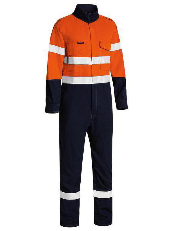 Bisley TenCate Tecasafe Plus 580 Taped Hi Vis Lightweight FR Non Vented Engineered Coverall