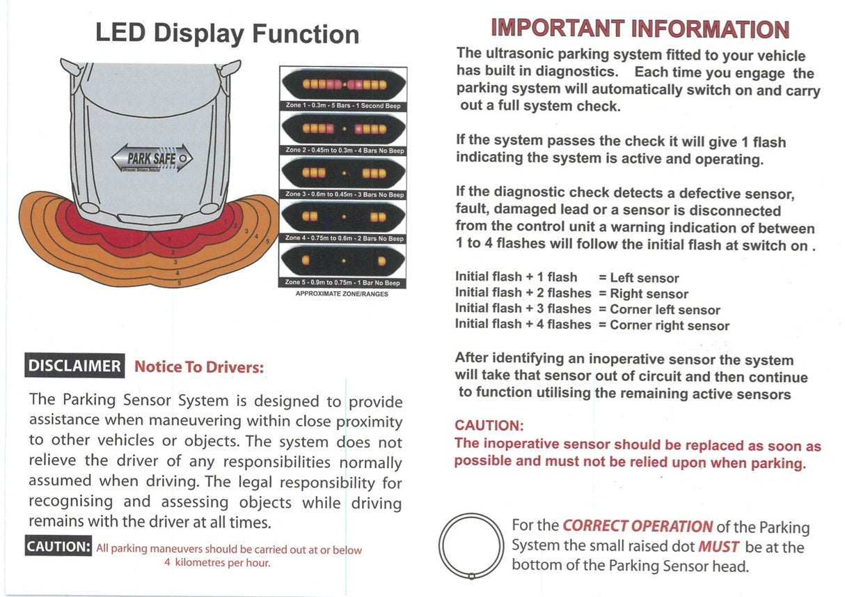 Front Parking Sensors with LED Display*