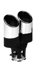 Dual Pipe Exhaust Tip fits 30-50mm pipes*