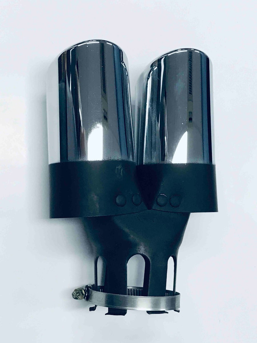 Dual Pipe Exhaust Tip fits 30-50mm pipes*
