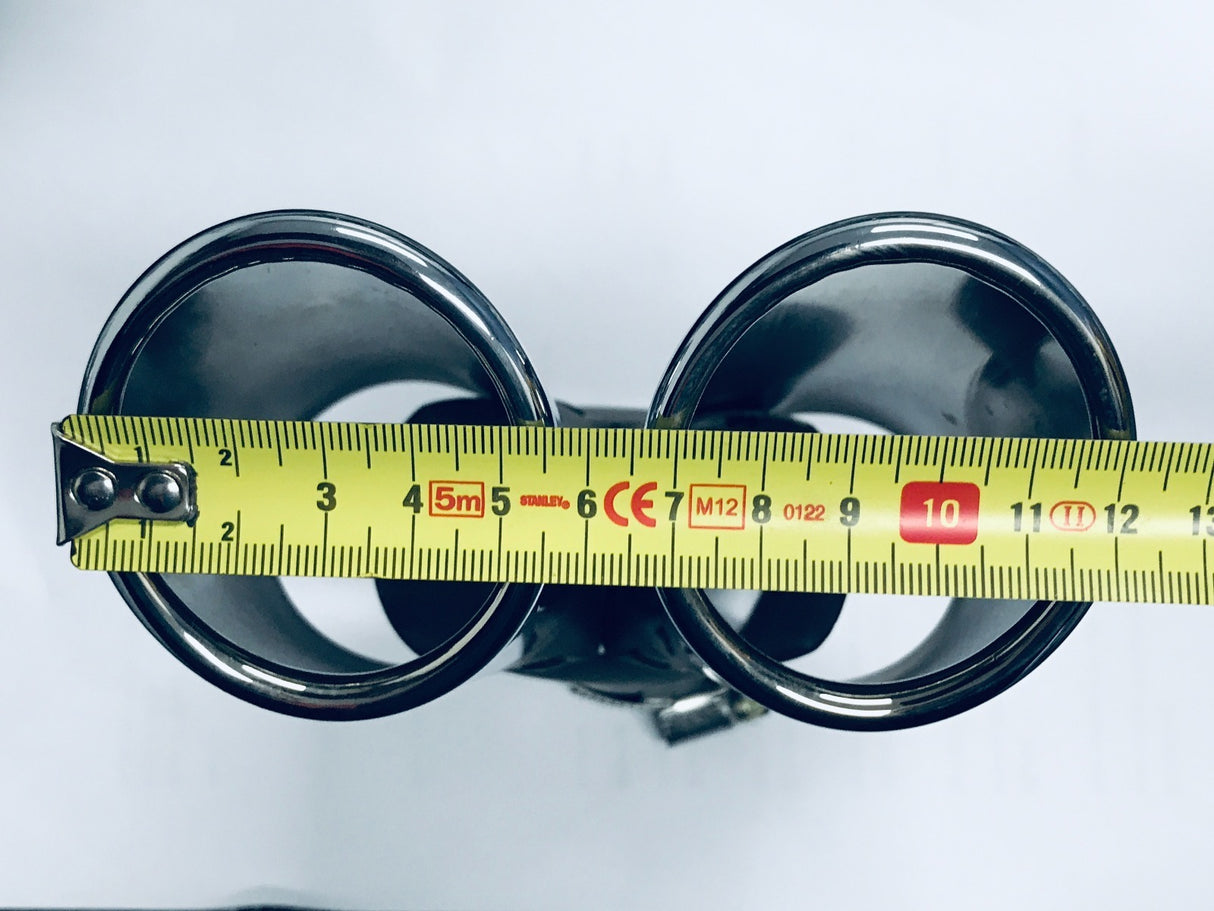 Dual Pipe Exhaust Tip fits 30-50mm pipes*