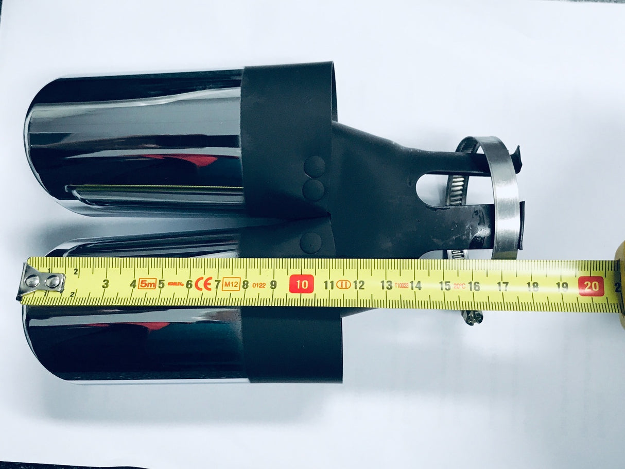 Dual Pipe Exhaust Tip fits 30-50mm pipes*