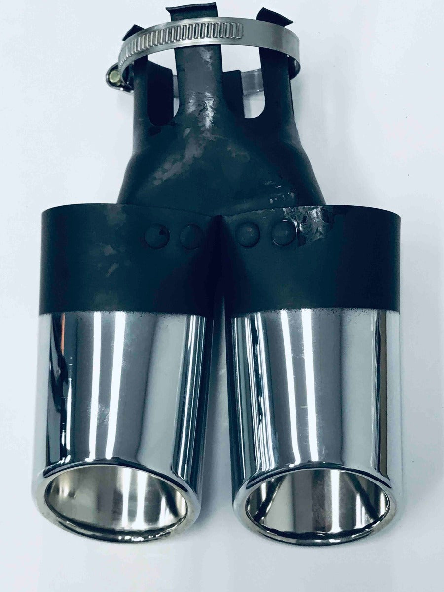 Dual Pipe Exhaust Tip fits 30-50mm pipes*