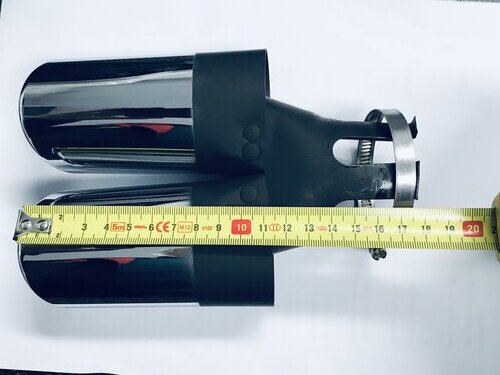 PARKSAFE Universal Dual Exhaust Tip fits 30-50mm pipes