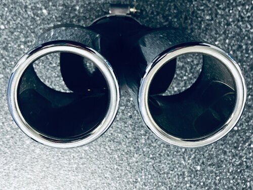 PARKSAFE Universal Dual Exhaust Tip fits 30-50mm pipes