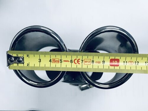 PARKSAFE Universal Dual Exhaust Tip fits 30-50mm pipes