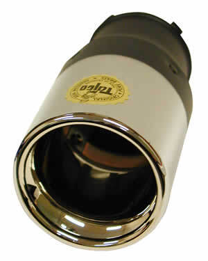Chrome Sporty Exhaust Tip fits pipes 35-52mm by PARKSAFE