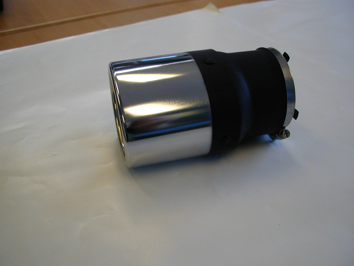 Sporty Chrome Exhaust Tip fits 35-52mm pipe