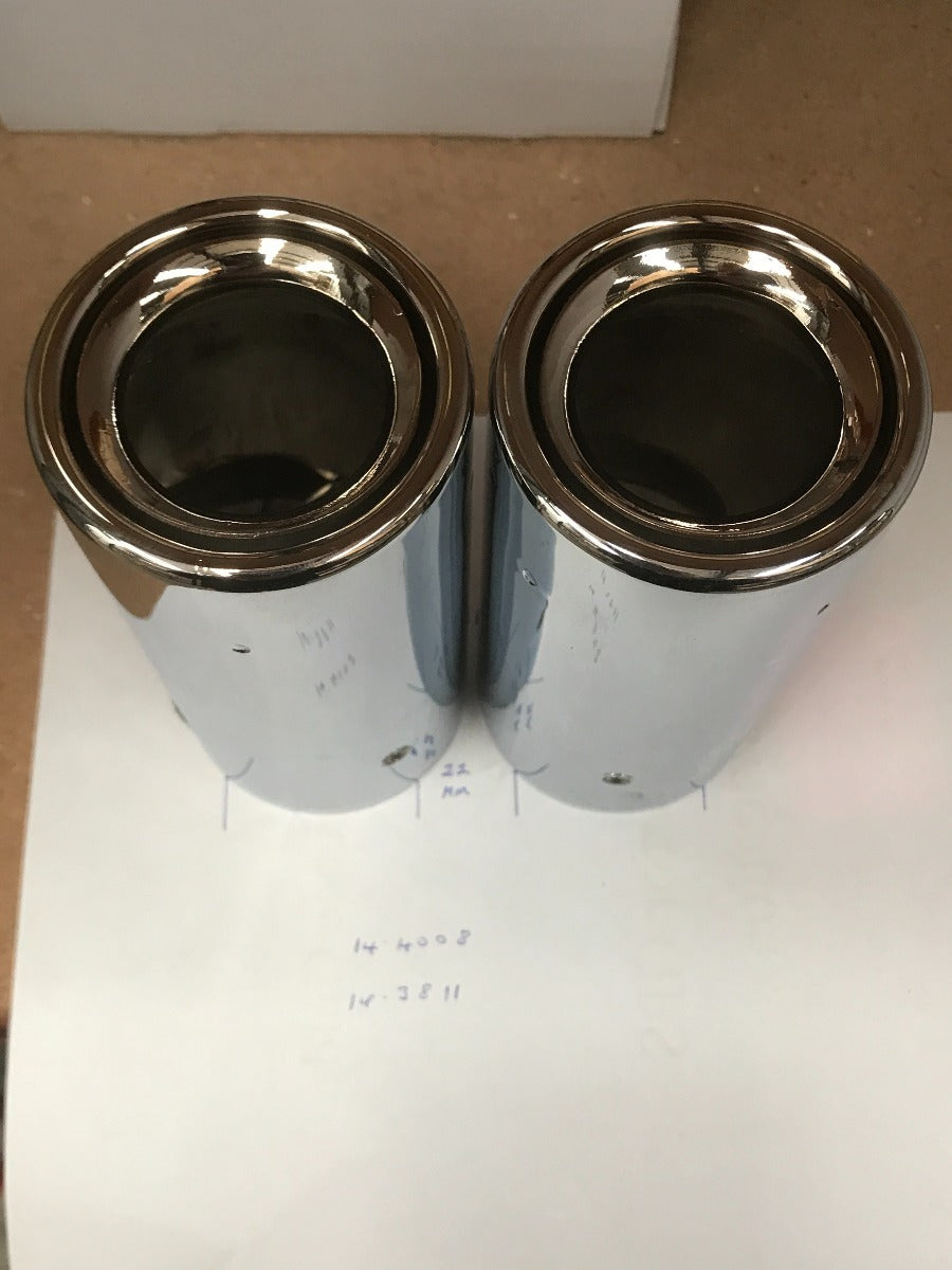 Chrome Exhaust Tip fits 45-72mm pipes