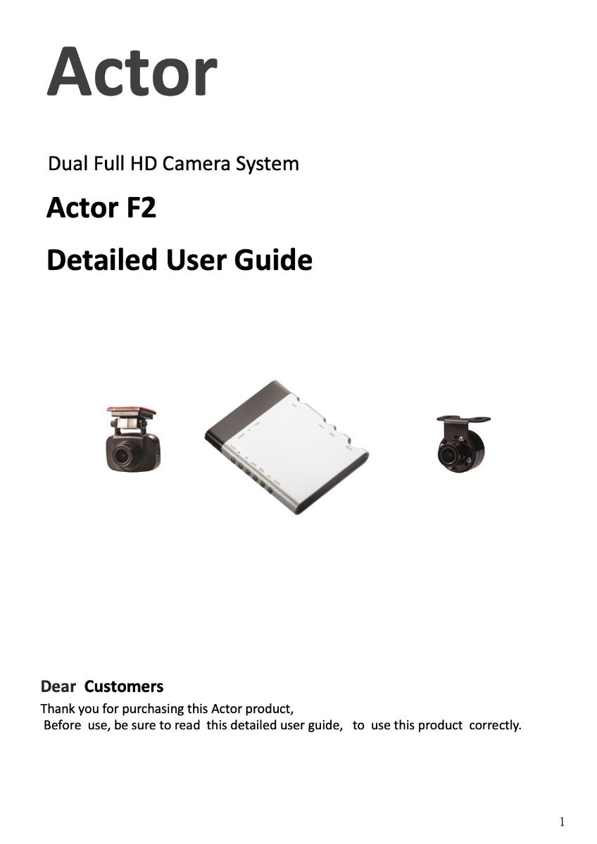 PARKSAFE Dash Camera Dual System Full HD (DVR)