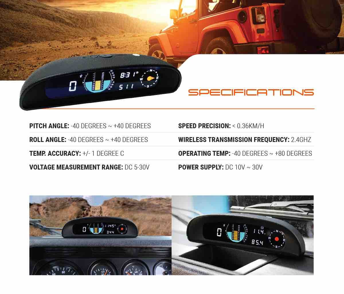 Multi-Function 4WD Heads Up Display HUD GPS*