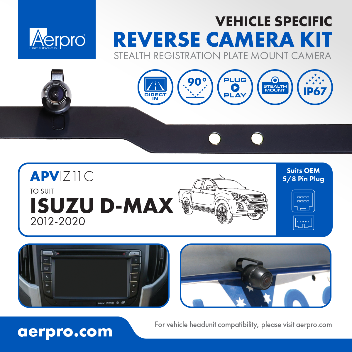 ISUZU D-MAX Reversing Camera 2012-20*